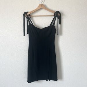 WAYF black tie strap mini dress